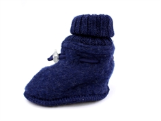 Joha dark blue melange slippers merino wool  